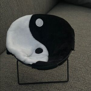 Yin Yang Black and White Plush Chair